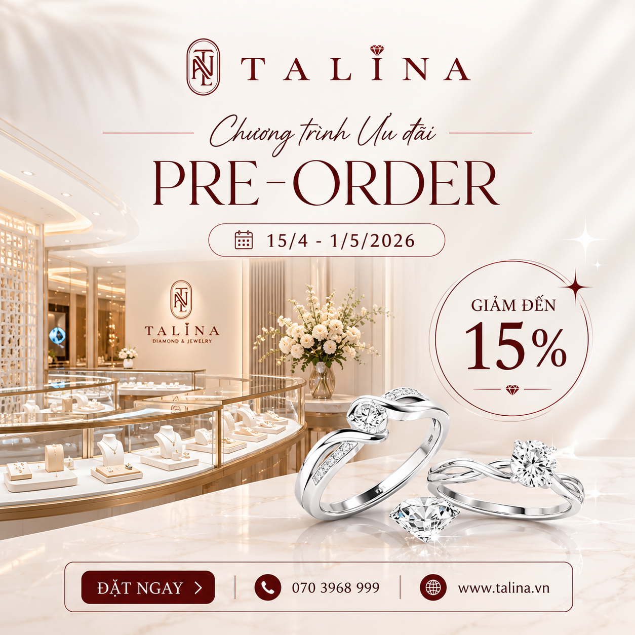 ƯU ĐÃI PRE-ORDER ĐẶC BIỆT TRƯỚC KHAI TRƯƠNG